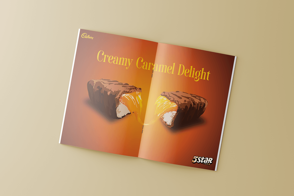 design brand identity adobe illustrator Magazine design chocolate Advertising  5star Cadbury doublespreadmagazine