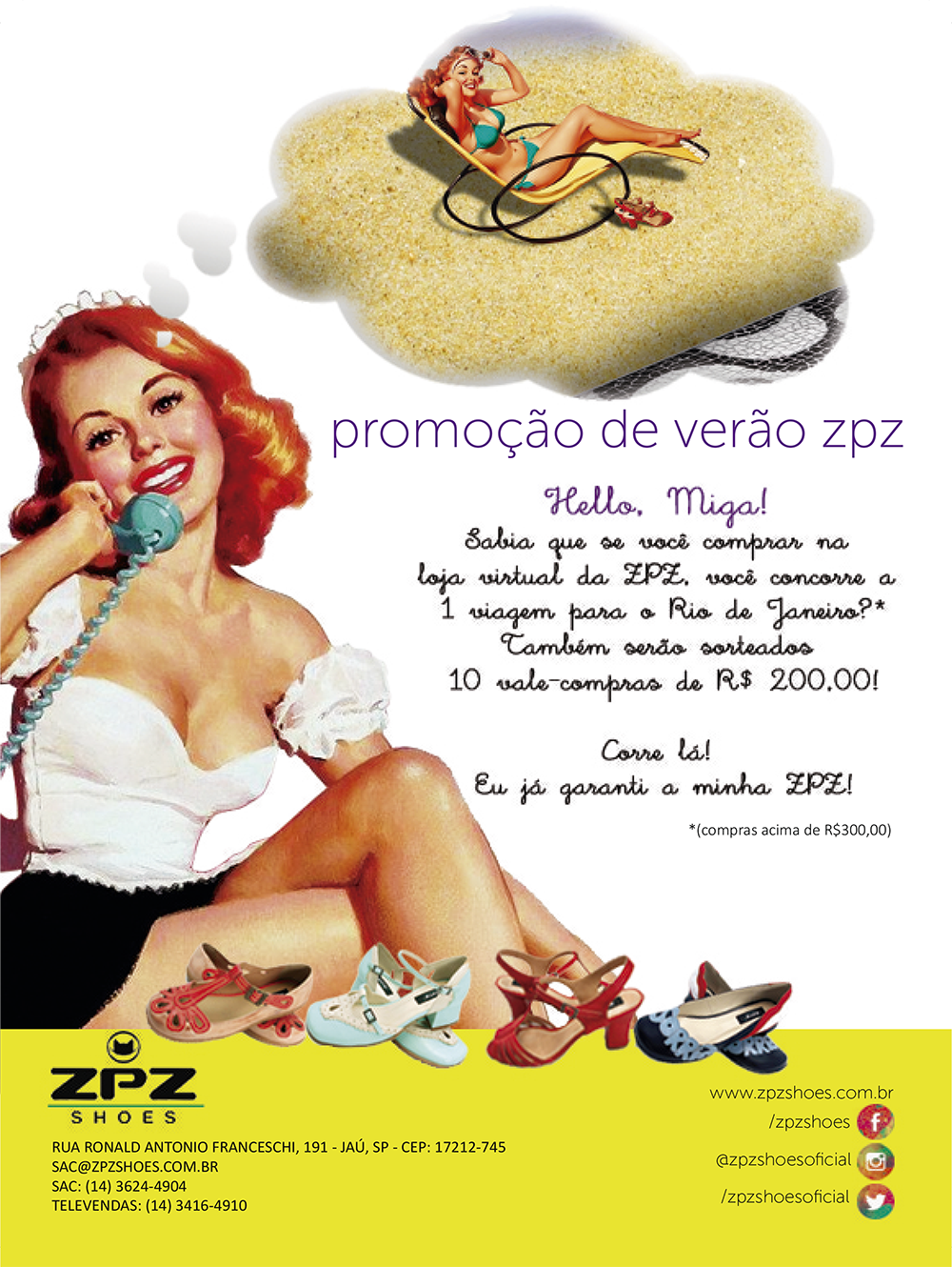 Advertising  Promotion publicidade Anúncio Online calçados shoes diva pinup