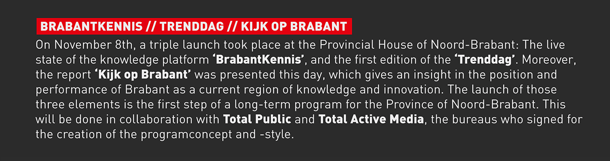 Kijk op Brabant BrabantKennis #Trenddag #BrabantKennis Total Public total active media Total Identity dutch infographics inspire
