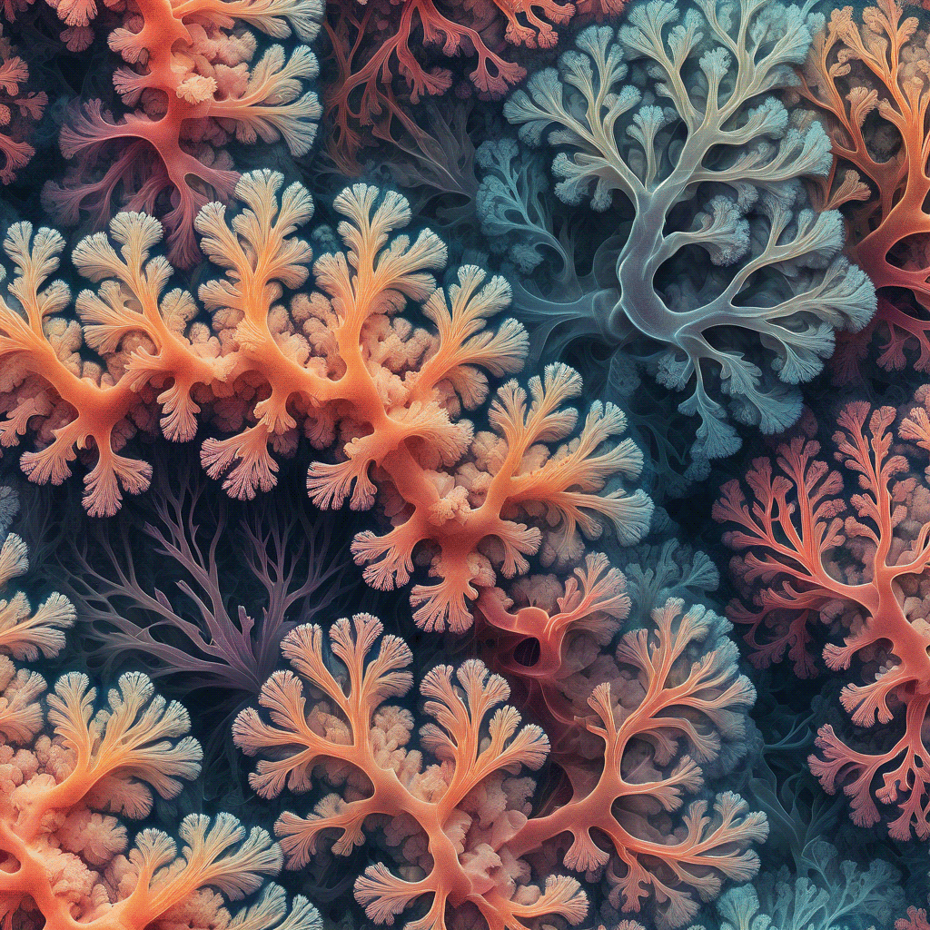 fractal psychedelic coral interior design  contemporary Nature sea Ocean ILLUSTRATION  concept art