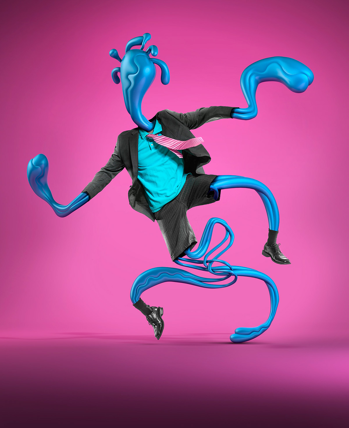 3D CGI Clothing sculptures studio colorful Fun whimsical wacom cryptoart