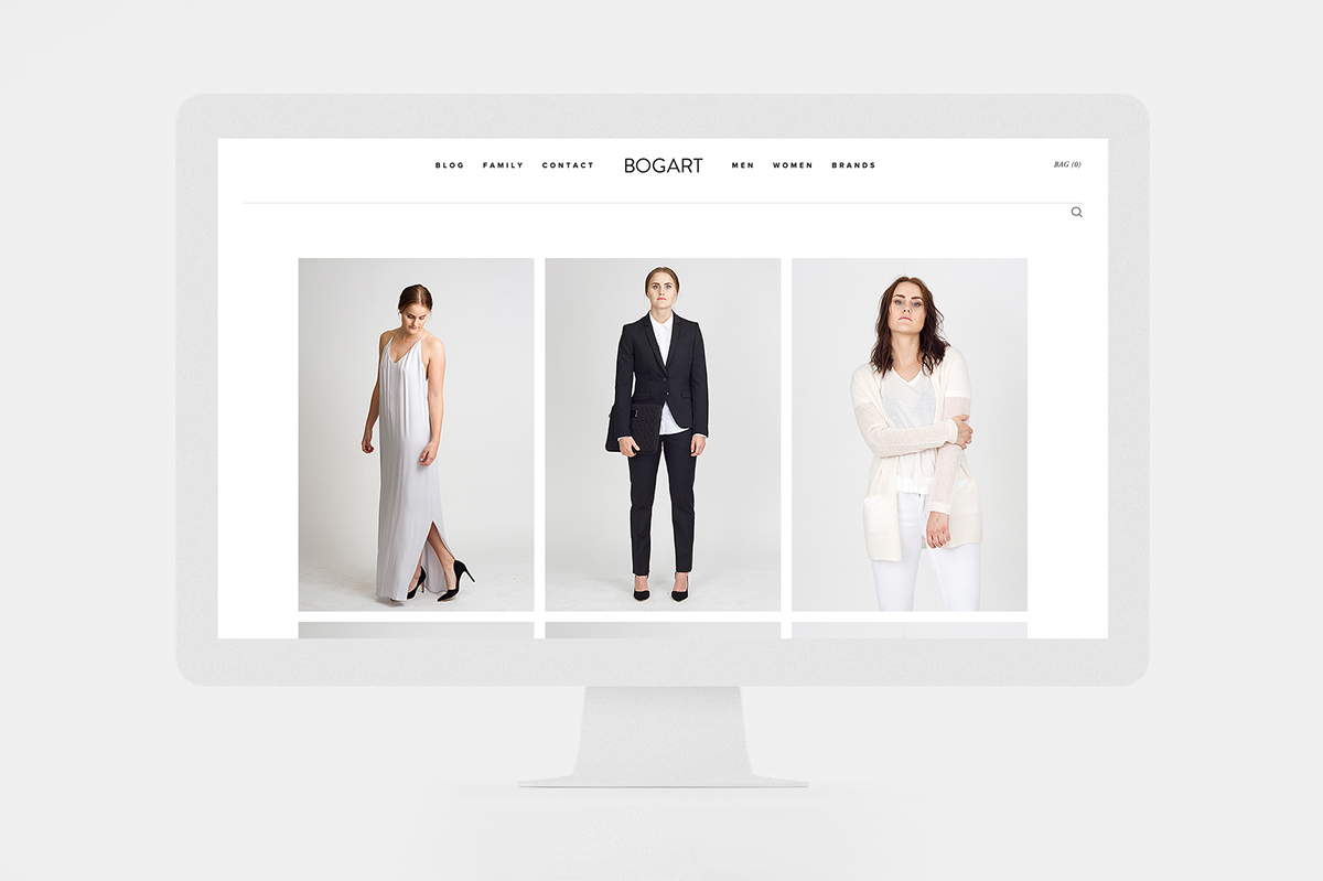 Bogart Clothing store norway Scandinavia visual identity sewing fabrics Tactility paper print webshop shop fashiondesign