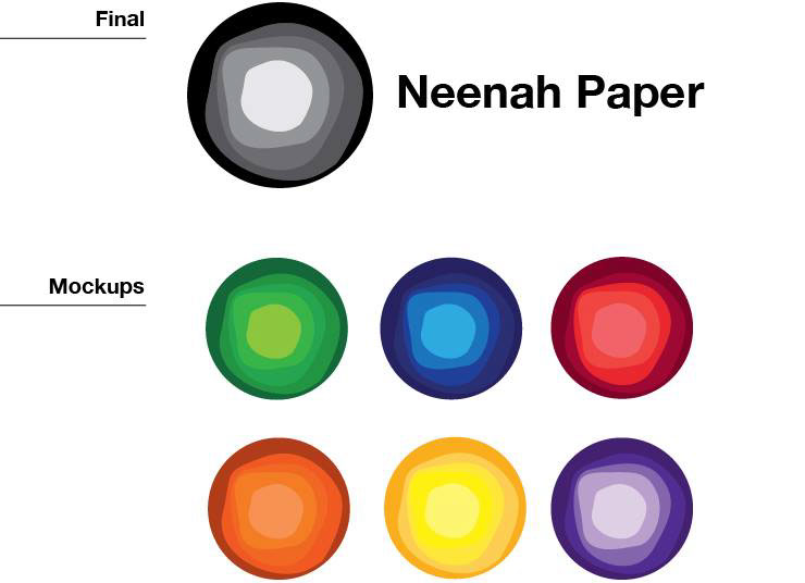 Neenah Paper logo variable logo Tree Rings Illustrator adobe