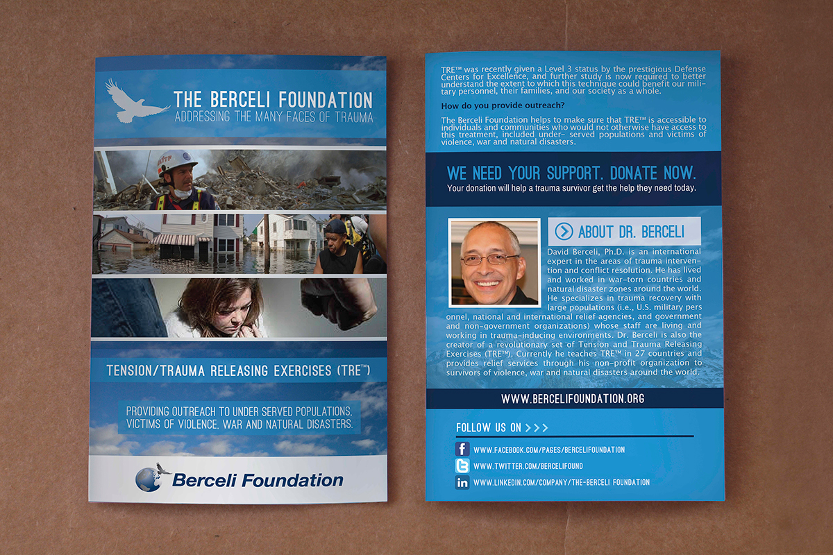 trauma PTSD Non Profit Foundation trauma healing therapy brochures Business Cards