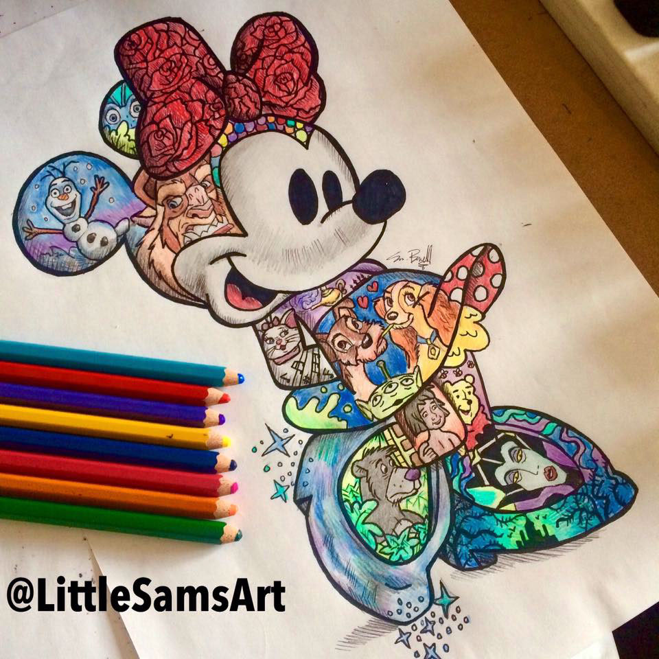 Little Sams Art disney art Disney fan art peter pan micky mouse tattoo tattoo design arts Fan Art