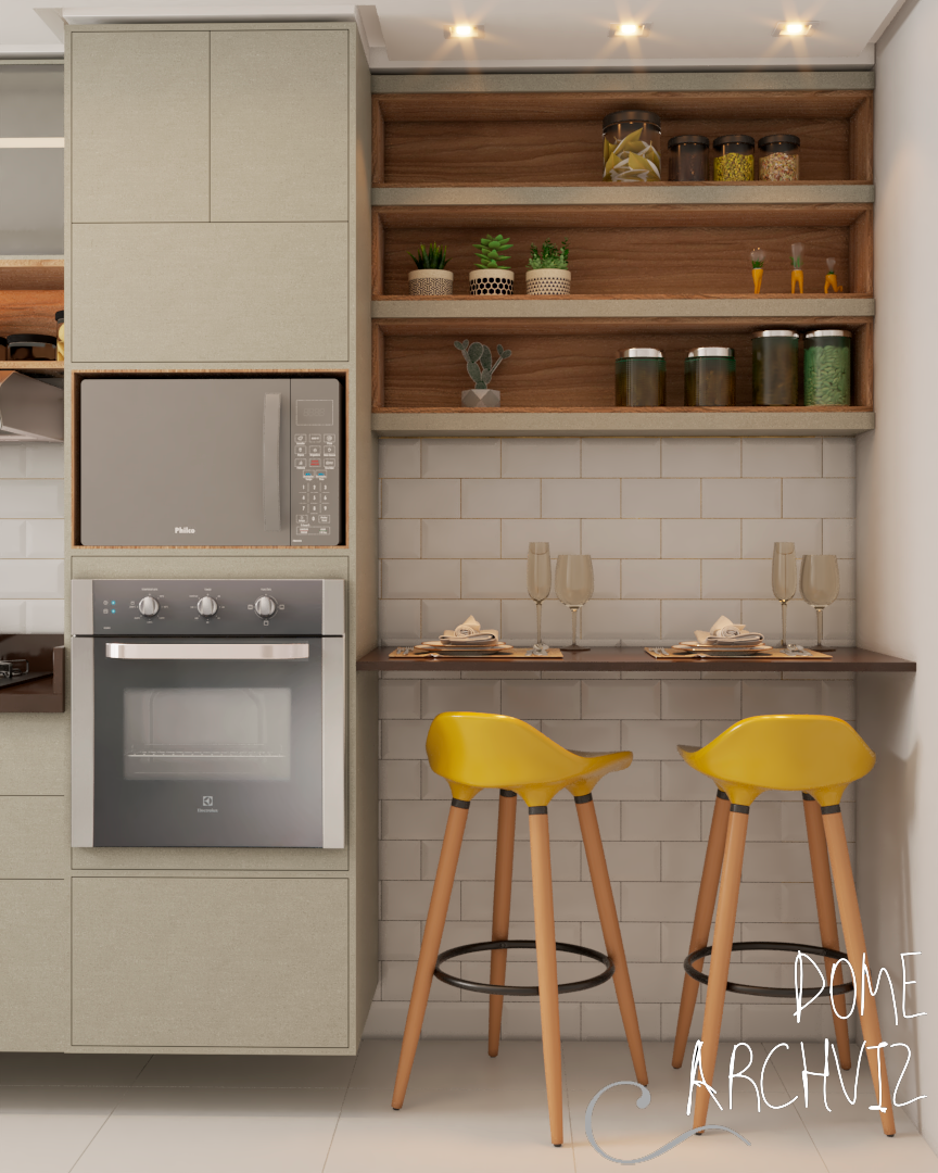apartamento architecture ARQUITETURA cozinha interiores kitchen modelling Render rendering vray
