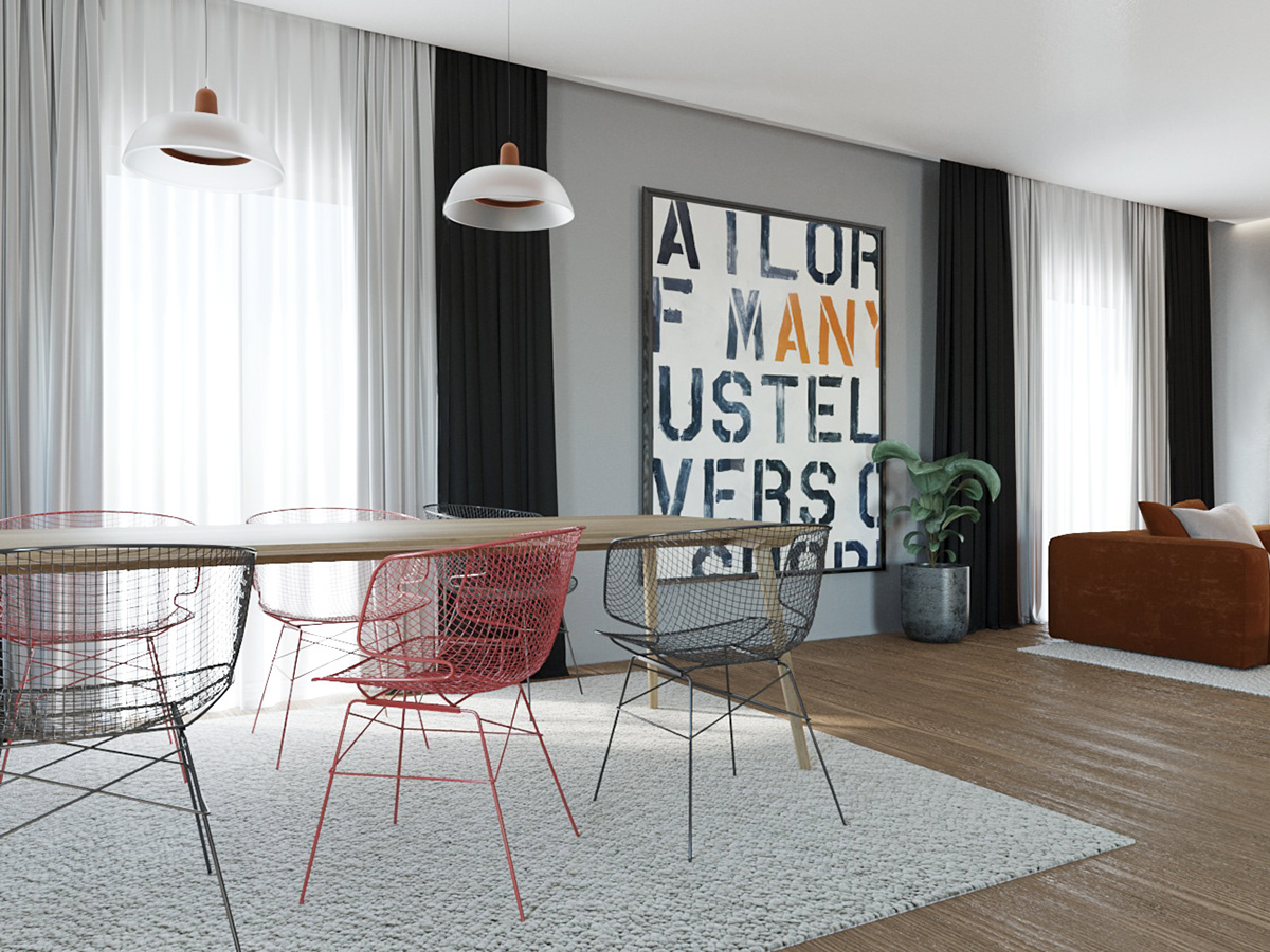 contemporary design interior design  livingroom minimal 3ds max visualization