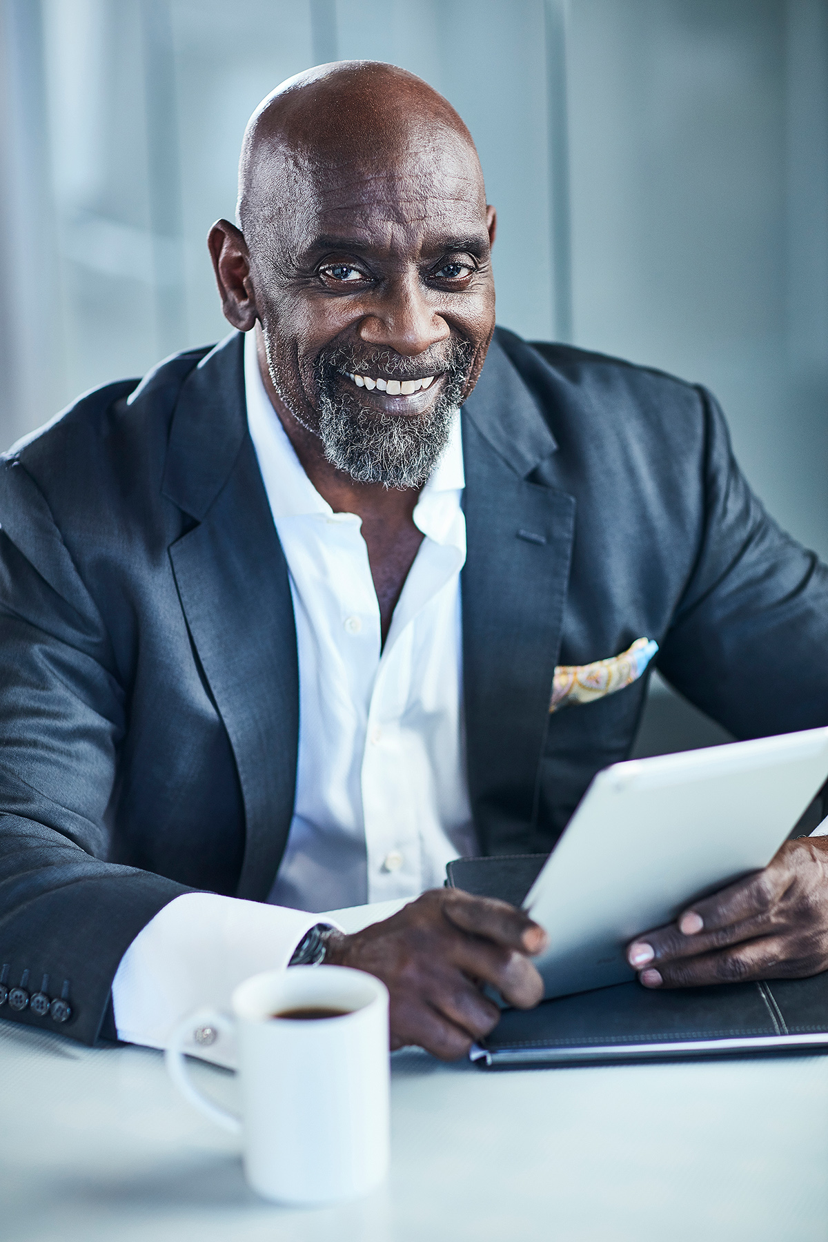 portrait Celebrity studio motion behind the scenes bts business environmental portrait Chris Gardner AT&T