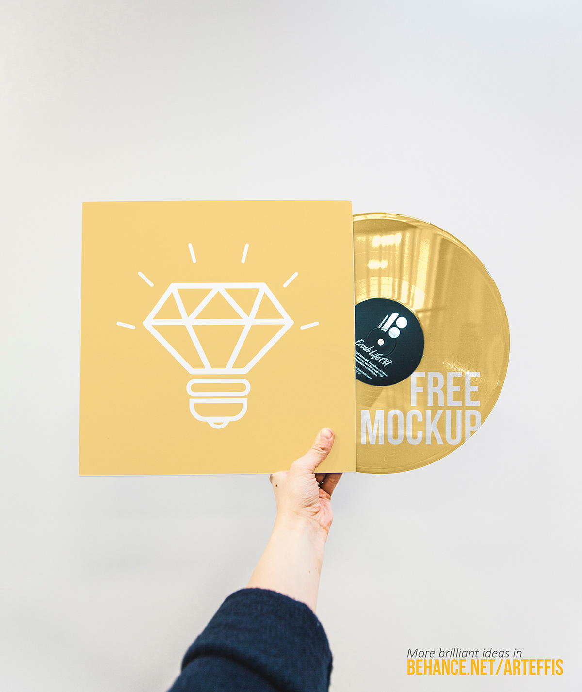 free mockup  free vinyl mockup free disc mockup Mockup vinyl