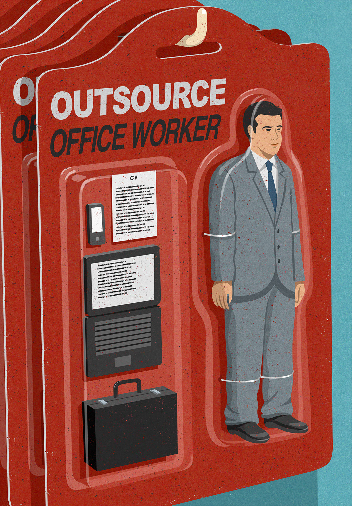 doctor business employees quirky editorial magazines screen print humour satire Editorial Illustration