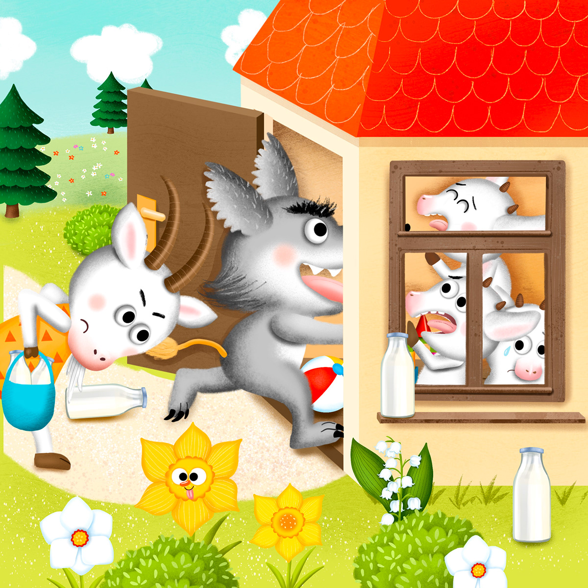 animals cartoon Character design  children ChildrenIllustration cute digital illustration fairytale game kids