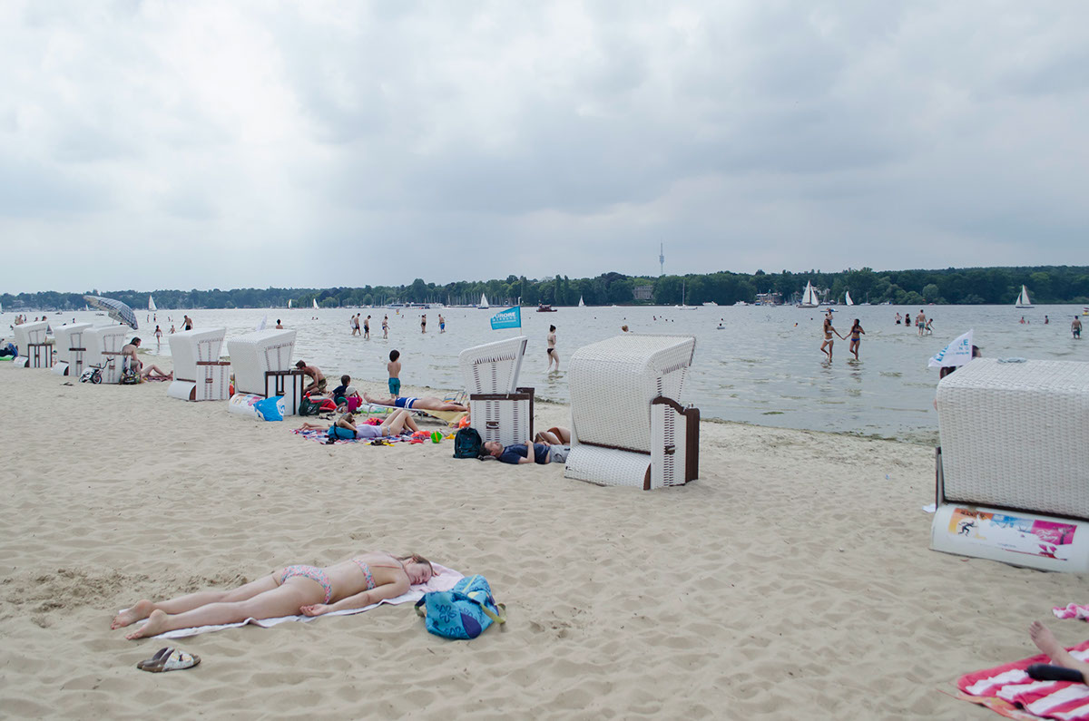 Landscape fake artificial lake berlin summer