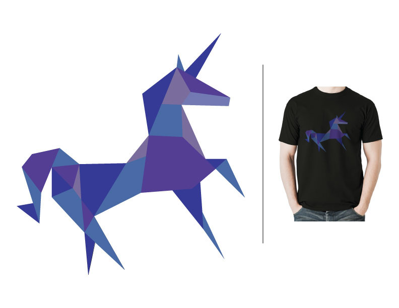ILLUSTRATION  Apparel Design T Shirt unicorn Digital Art  adobe illustrator