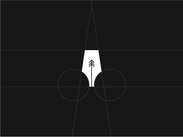vertical arrow pluma studio stationary blanco negro triangulo rombo