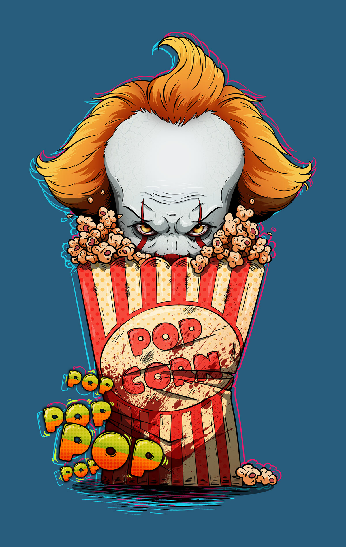 pennywise Drawing  draw Film   Illustrator photoshop fanart pennywise the clown clown