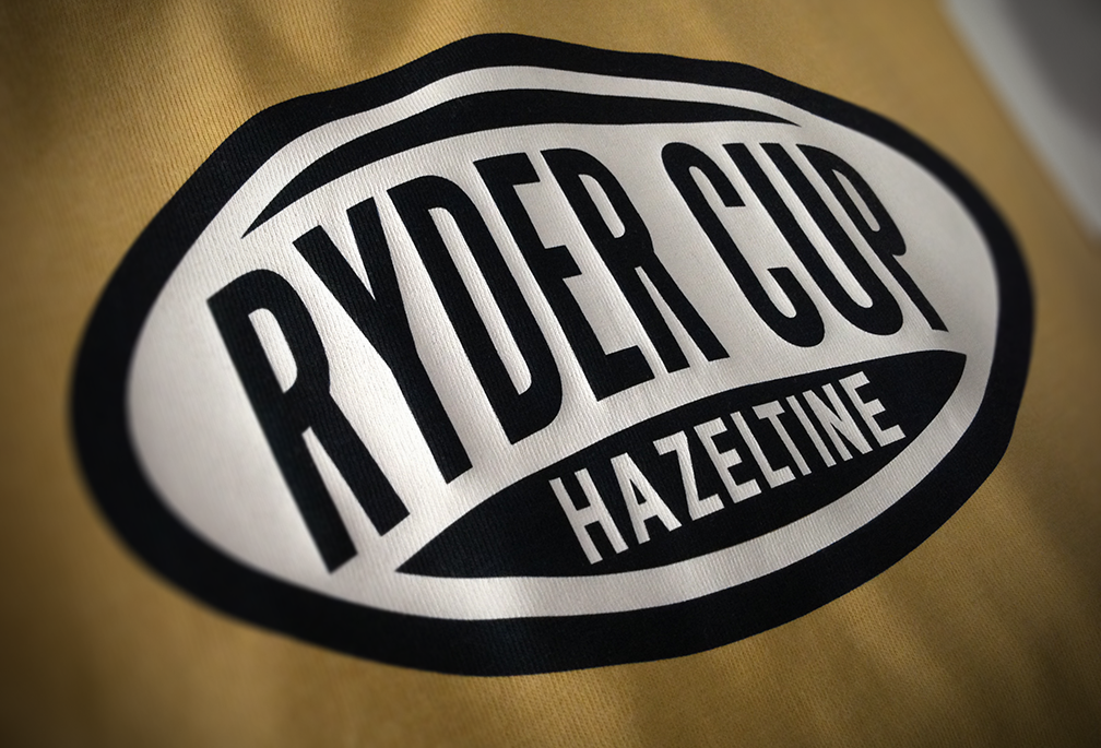 Ryder Cup golf t-shirt cap Hats hat Embroidery applique screenprint tin tins Printed Tin
