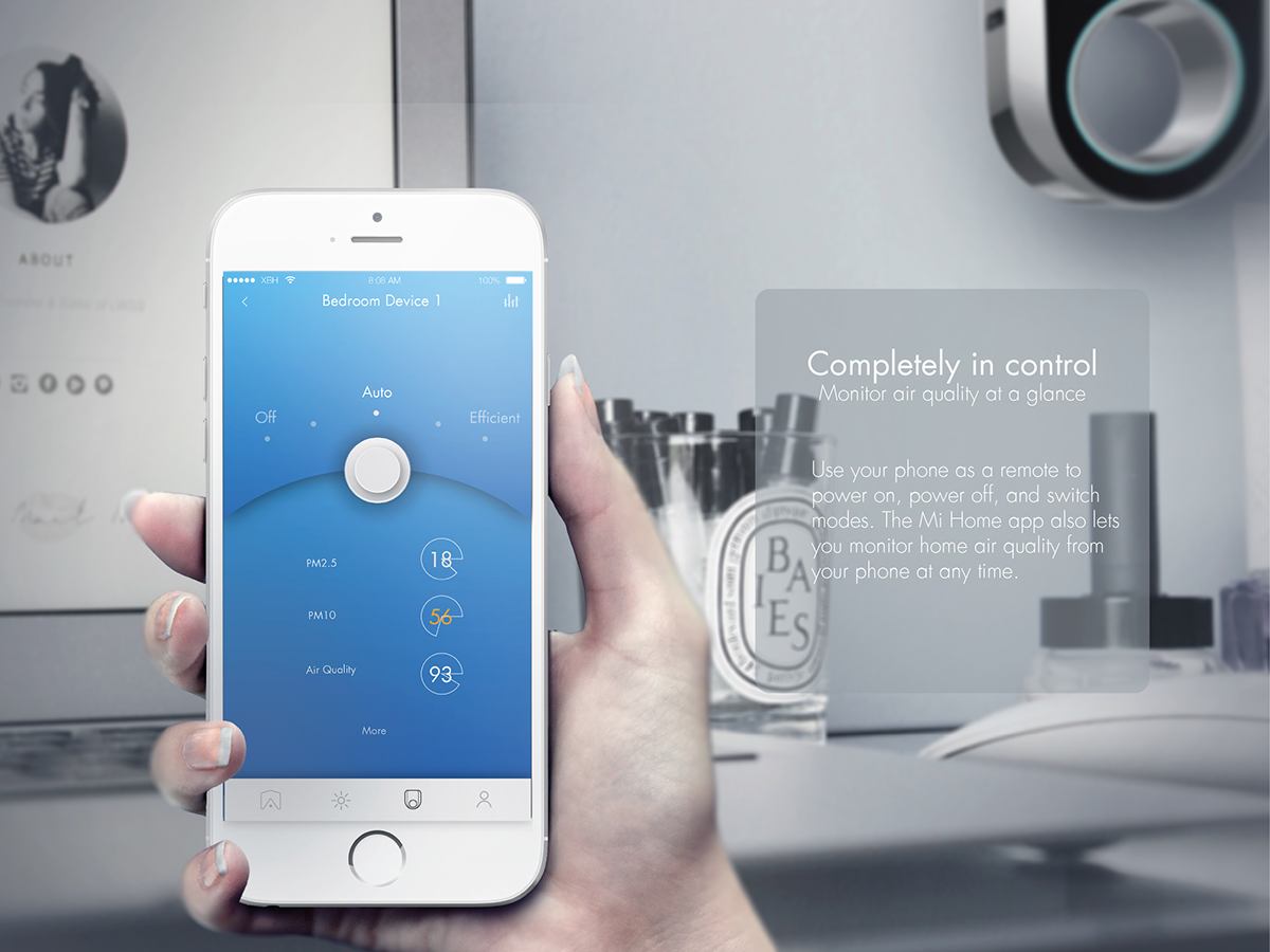 Smart Air purifier app design home