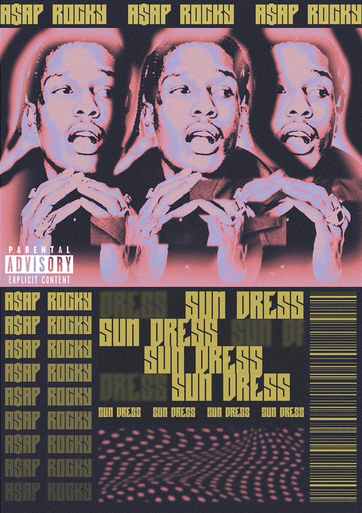 photoshop poster music Graphic Designer song poster asap rocky A$AP ROCKY design hip hop noise