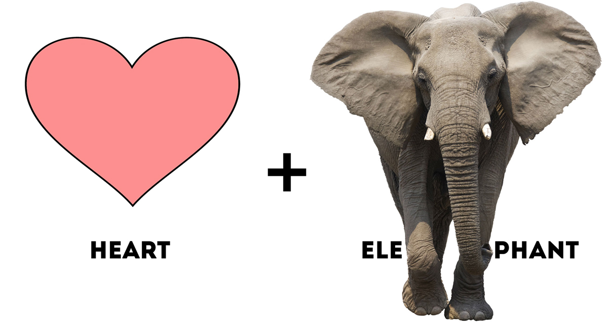 elephant Love valentine halluciantion animated gif