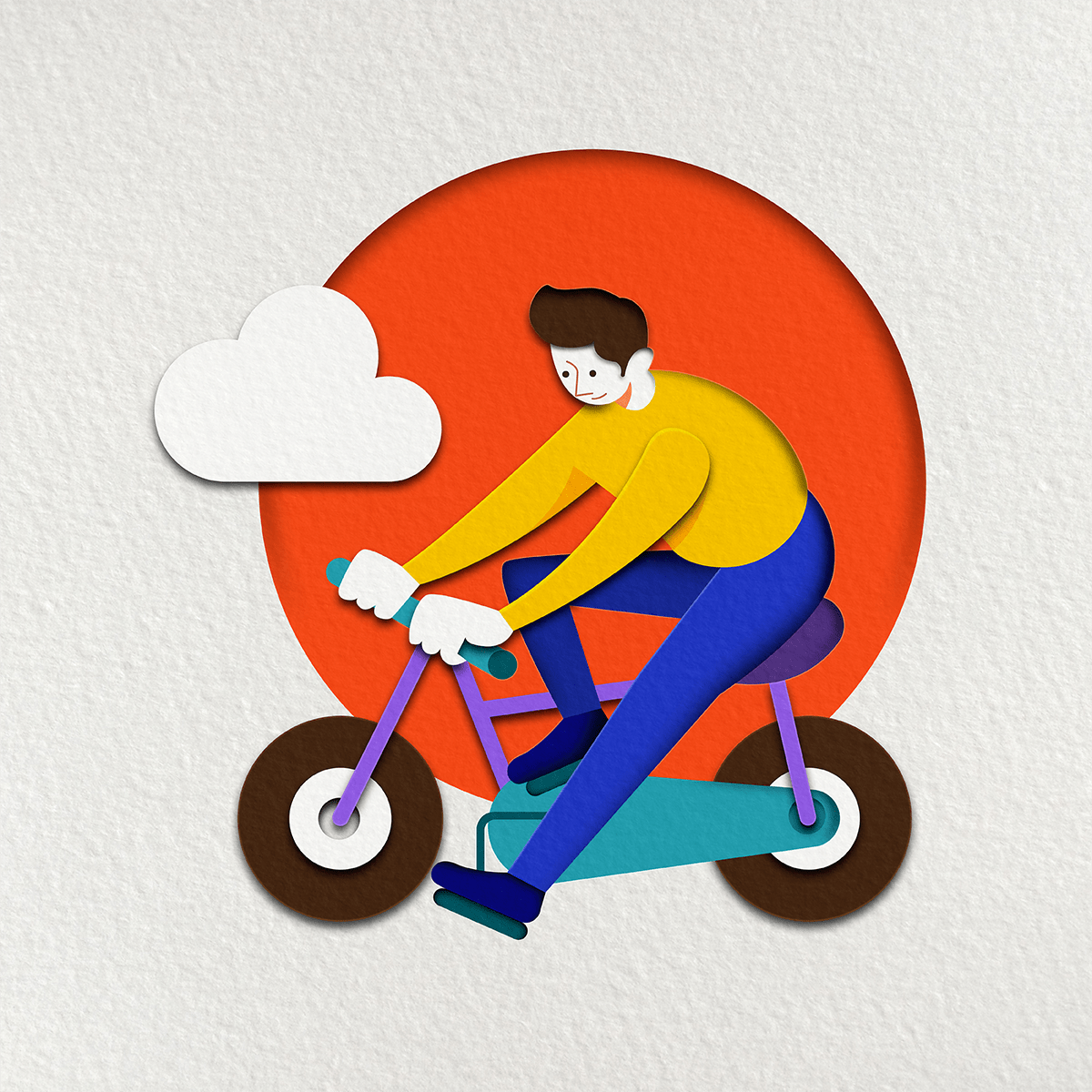 Image may contain: cartoon, bicycle and wheel