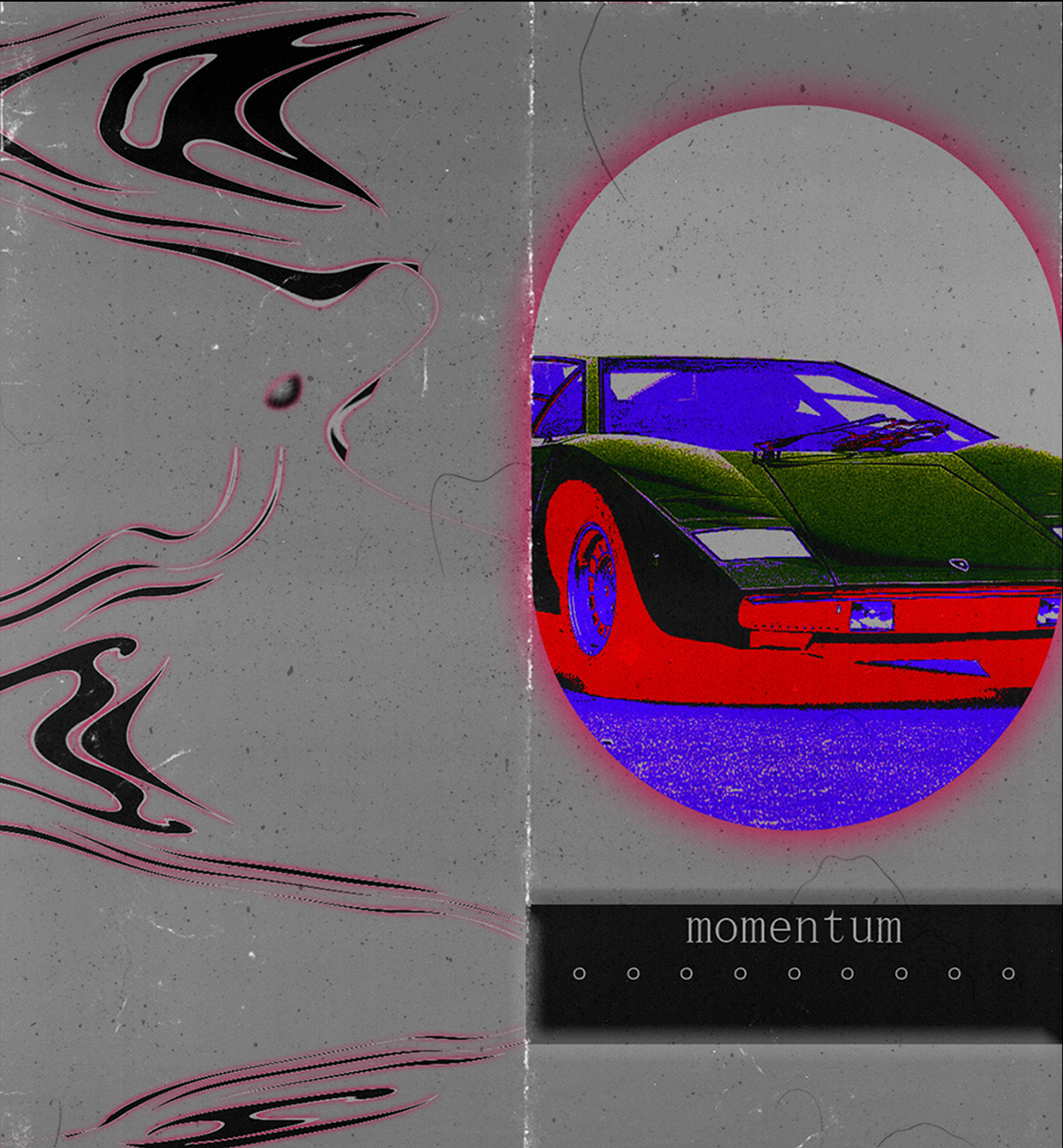graphic design  2000s concept Lamborghini Countach experimental