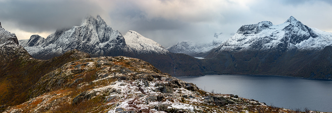 norway Landscape mountains snow panorama north