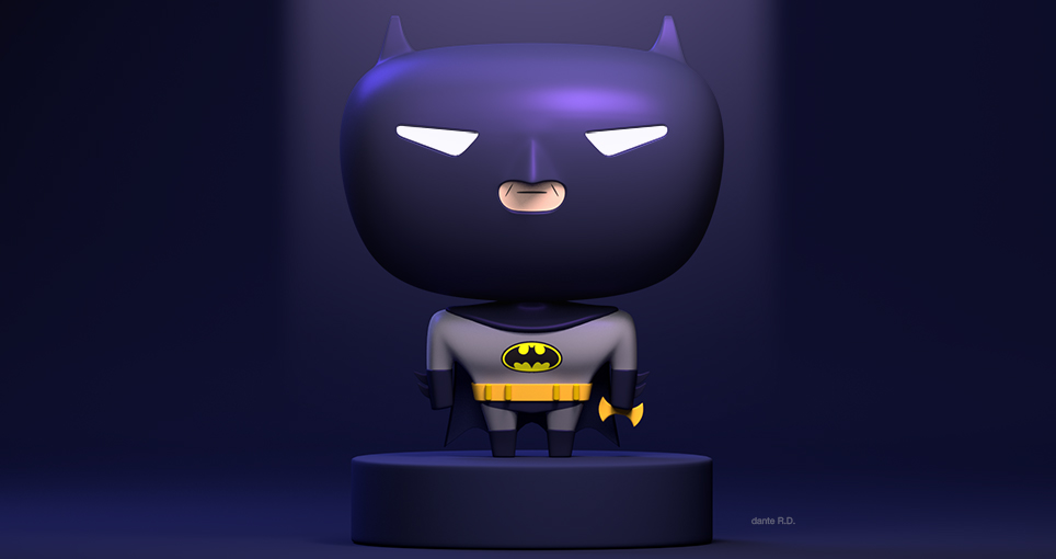 digital art batman dc comics Cartoony Modeling3D