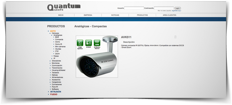 quantum Quantum grupo CCTV fire alarms intrusion barcelona php