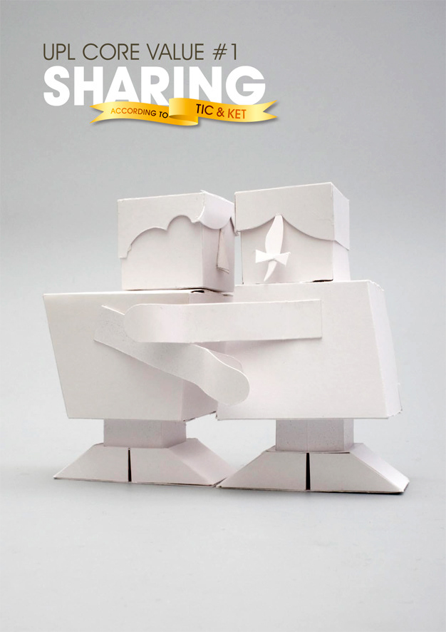 paper toy paper cut 3D Character Design campaign posters internal branding Concept & design paper craft