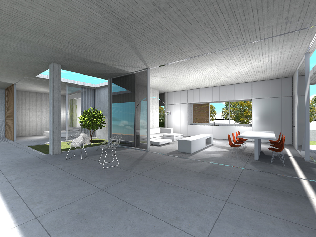 vacation sea house design Interior concrete
