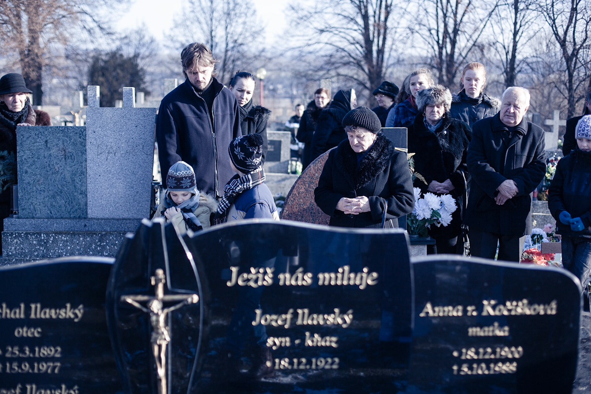 funeral winter cold church cemetery dead priest dark cross coffin Sadness Cry slovakia RIP