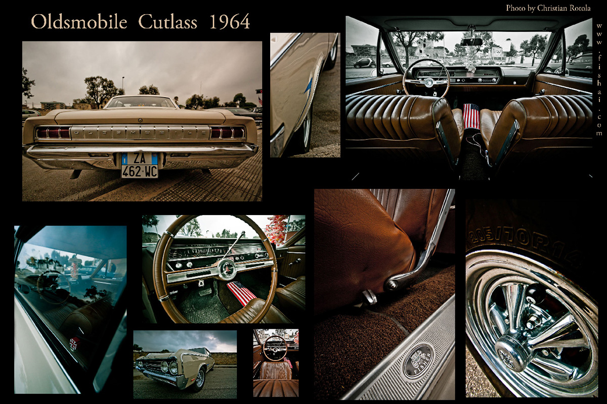 old american Classic car Cars fine art poster photo oldsmobile cutlass Ford thunderbird