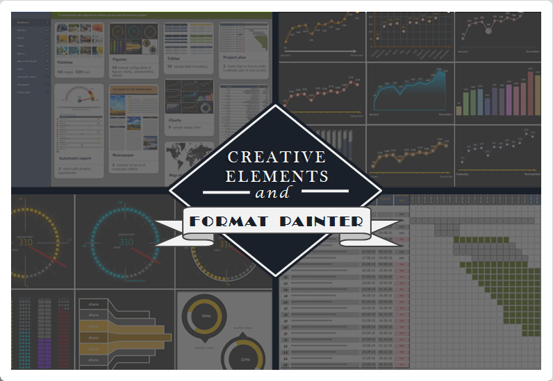 Excel templates Charts fonts diagramm gannt Project infographics reports presentation calendar plan diagramm