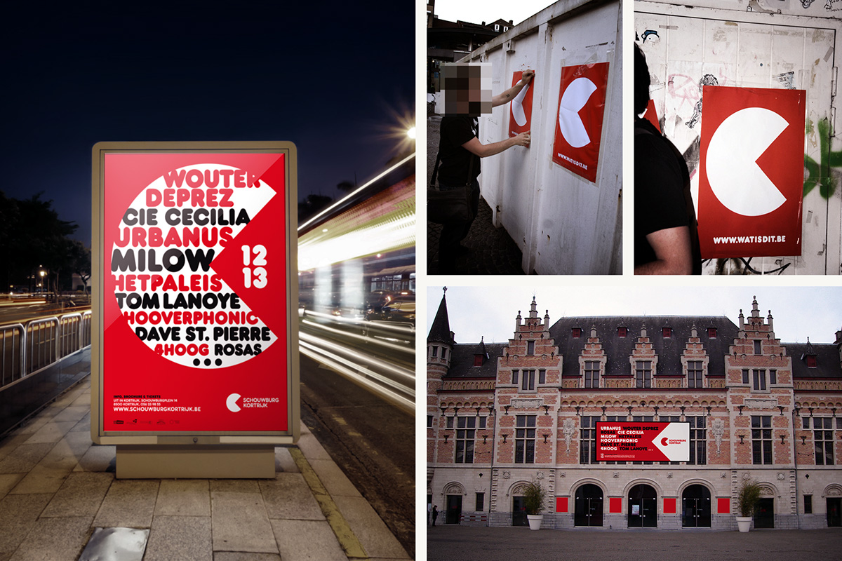 schouwburg kortrijk identity book brochure courtrai city Wat is DIT red folder beer campaign