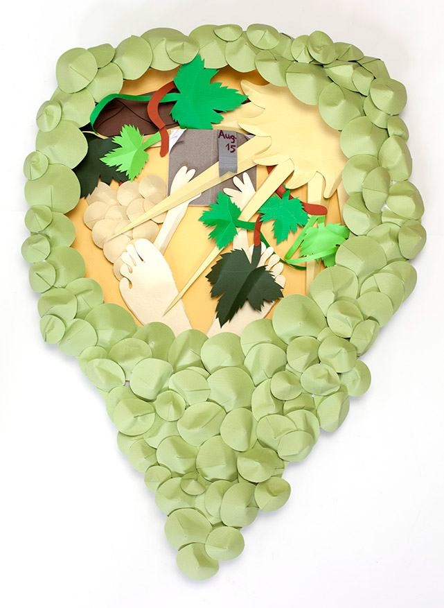 harvest festival grape celebration paper cut summer pruning dinner community press wine wine making 3D paper handmade