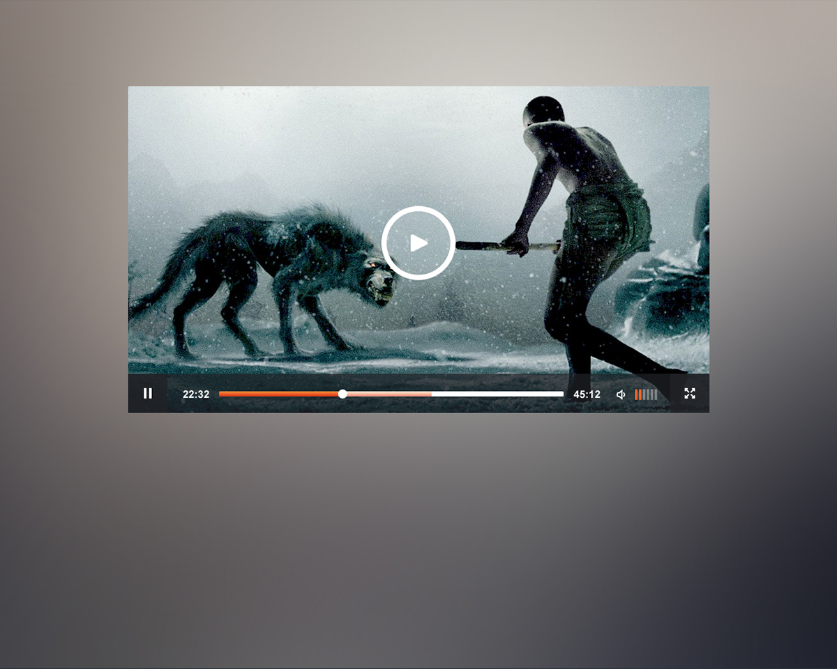 video player icons interaction