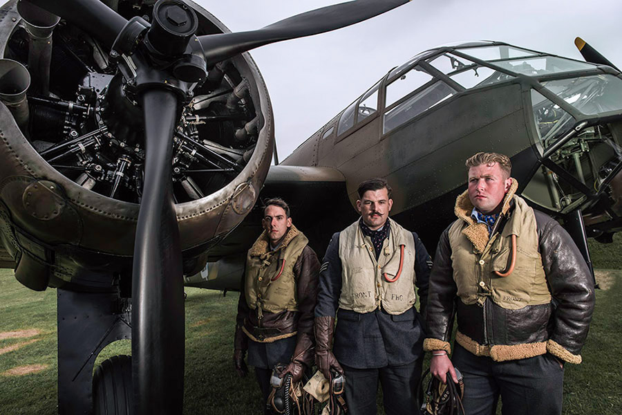 goodwood revival raf ww2 militart airforce uniform Spitfire hurricane battle of britain Blenheim portrait Film Set engine Moody