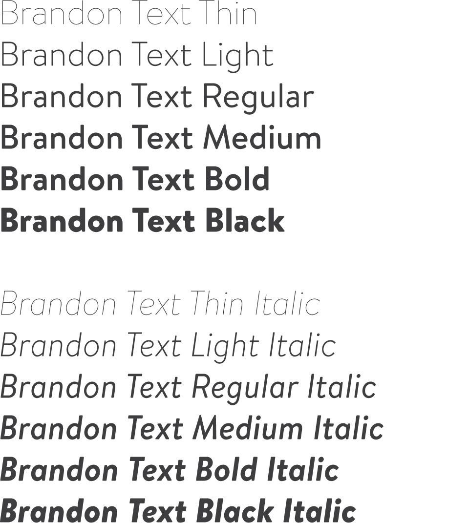 Brandon Text Brandon Grotesque font typeface HVD Fonts brandon sans geometric webfonts webdesign