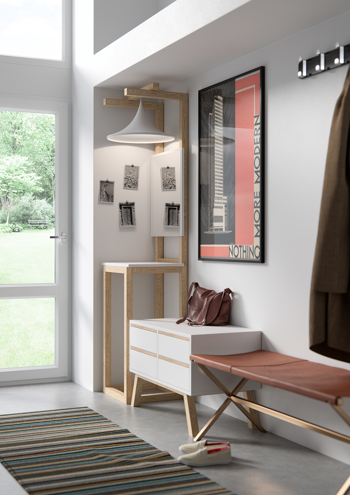 furniture design rendering 3D visualization scnadinavian modern Interior Lookbook product