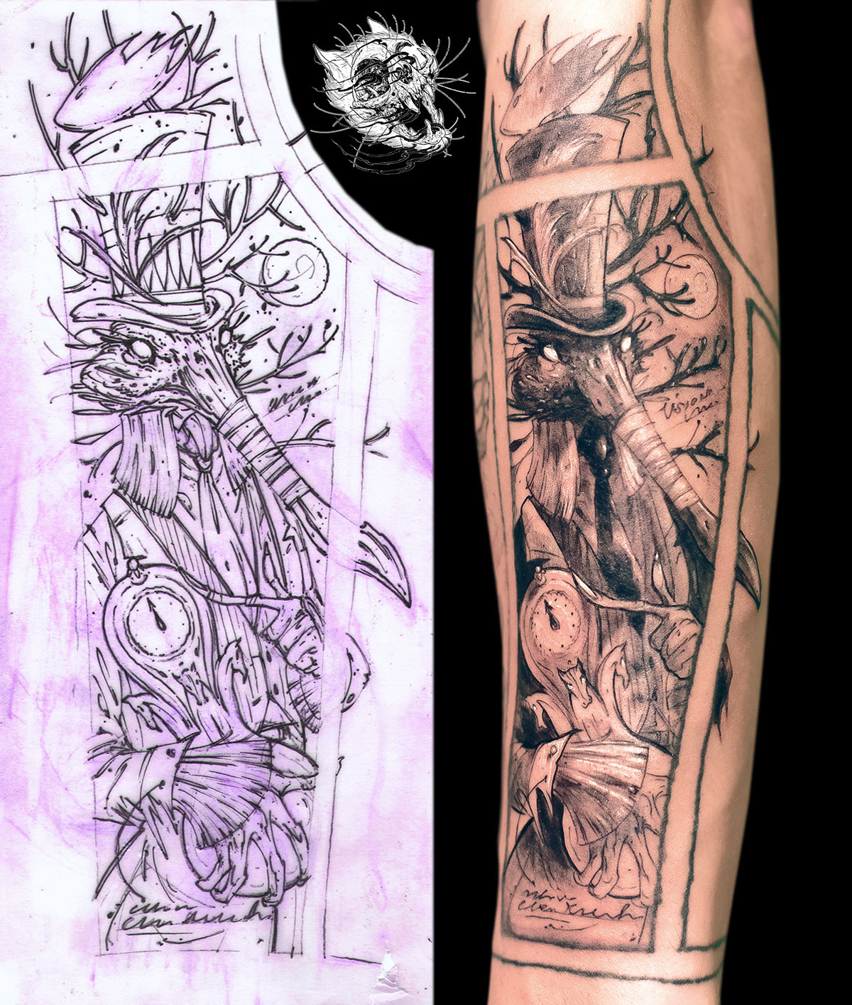 Adobe Portfolio Drawing  tattoo tatouage peinture painting   ILLUSTRATION  thenextpen