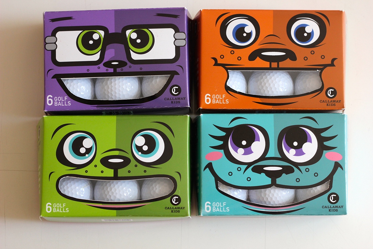 golf balls kids redesign package for kids smiles callaway