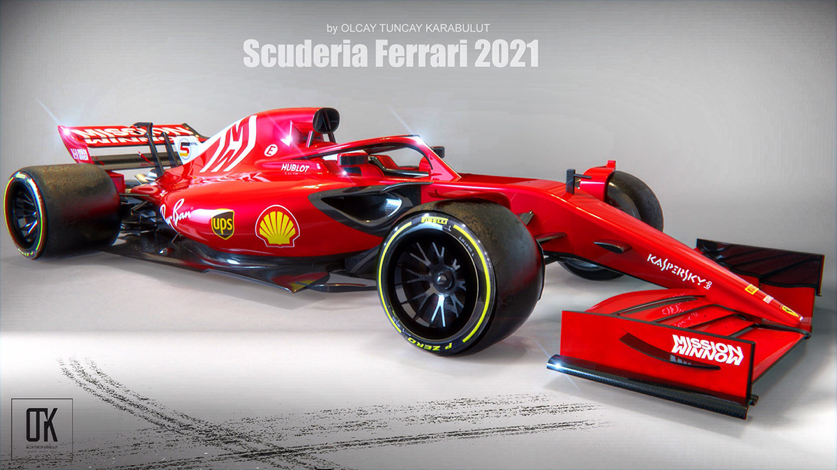 FERRARI f1 F1 car race car car design Formula 1 Halo concept design art