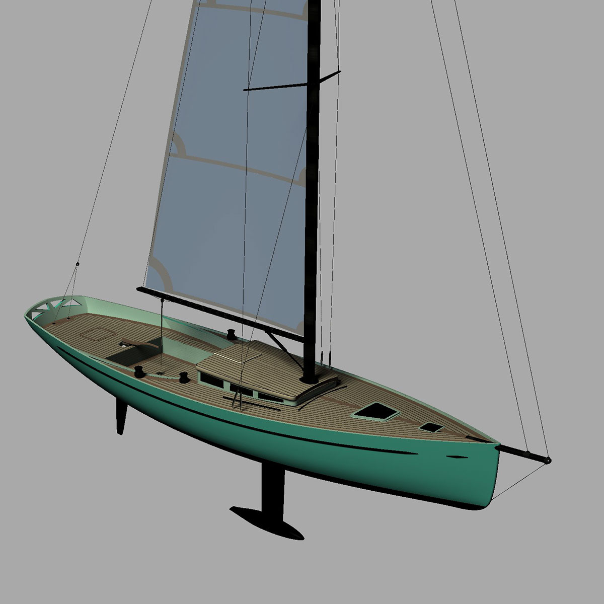 yacht sailing blue Ocean sloop Wally modern Classic