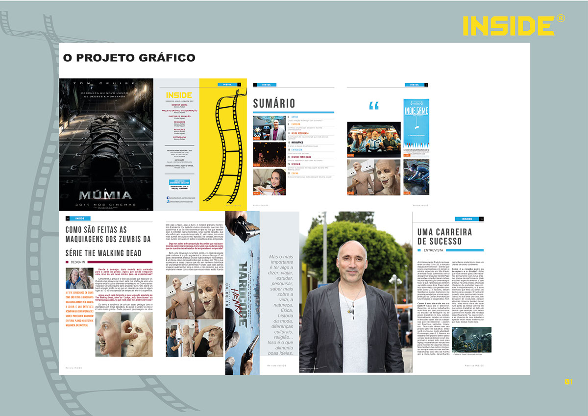 magazine inside Webdesign Web design graphic revista Movies