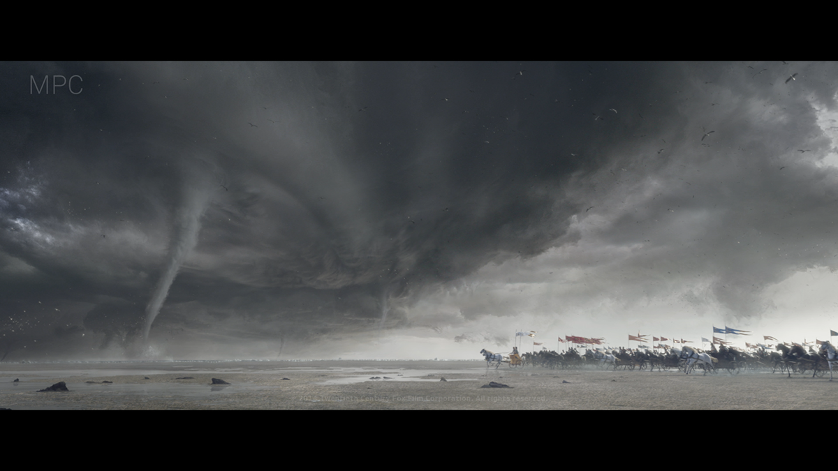 Matte Painting Ridley Scott exodus digital painting egypt moses Tornados skies