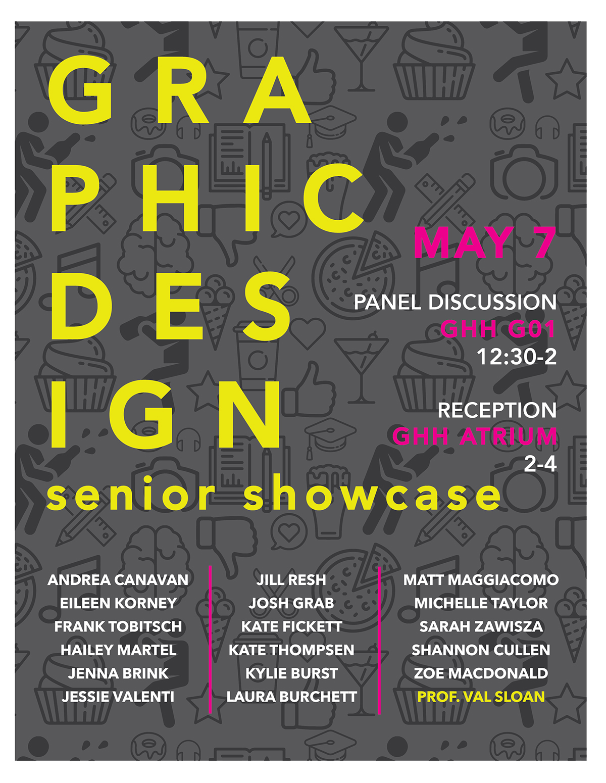senior icon pattern graduating Design show Exhibition 