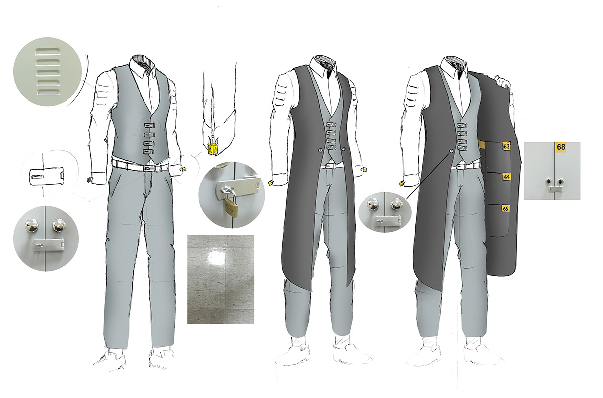 design graphicdesign fashiondesign costumedesign Formal suit Lockerroom art conceptualdesign concept