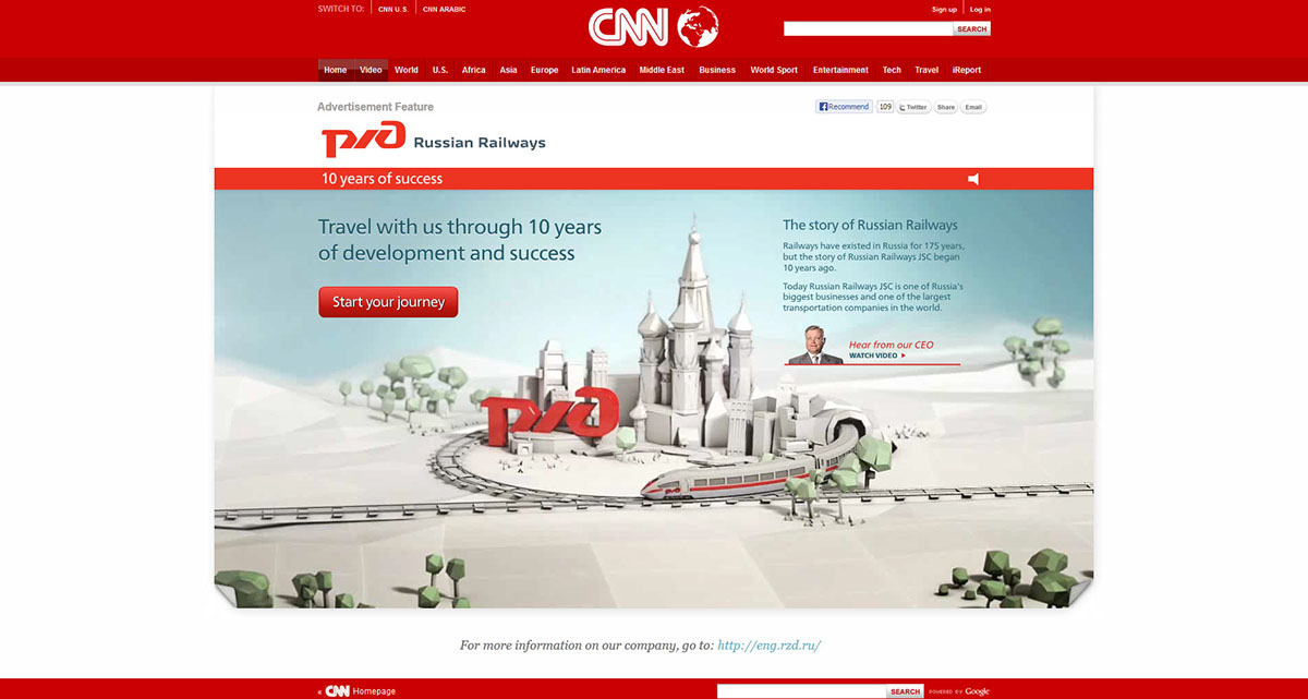 CNN russian railways tvc paper lowpoly Folding Animation folding fold