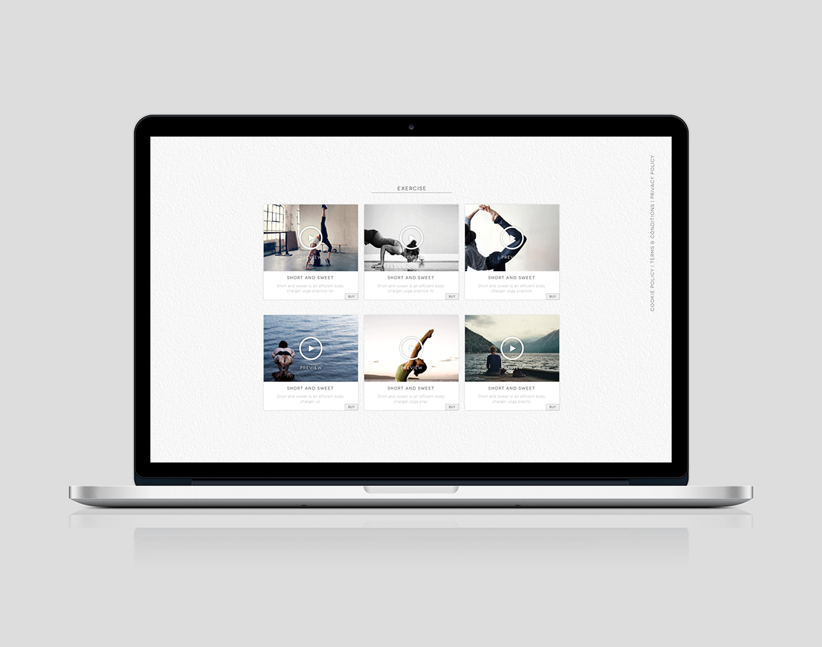 Yoga onlineteaching Web clean zen grace elegant modern minimalist