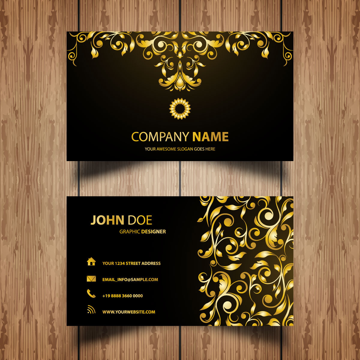 golden luxury business card